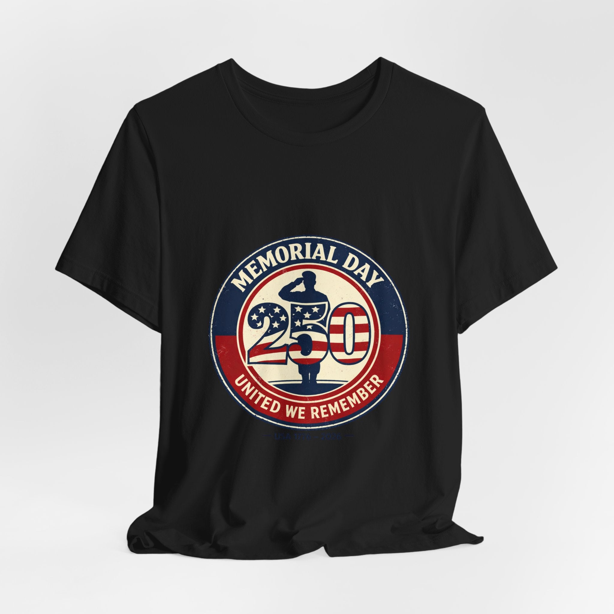 USA 250 Memorial Day Tee | 1776–2026 Vintage Distressed Patriotic