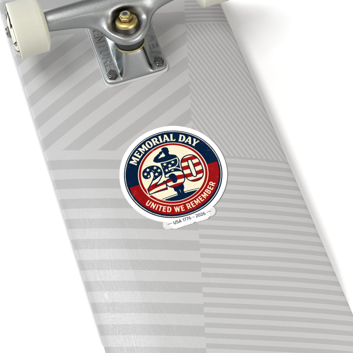 Memorial Day 250 Sticker | USA 1776–2026, vintage distressed red white blue