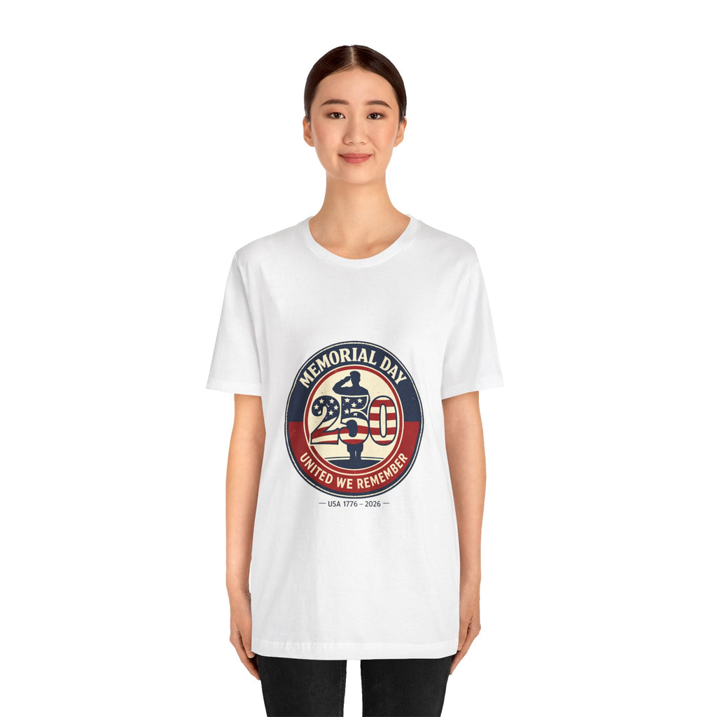 USA 250 Memorial Day Tee | 1776–2026 Vintage Distressed Patriotic