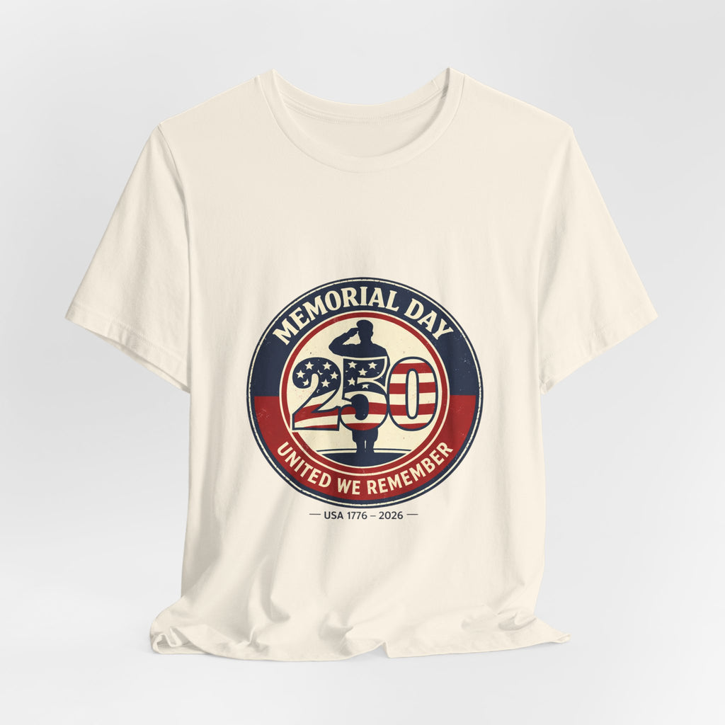 USA 250 Memorial Day Tee | 1776–2026 Vintage Distressed Patriotic