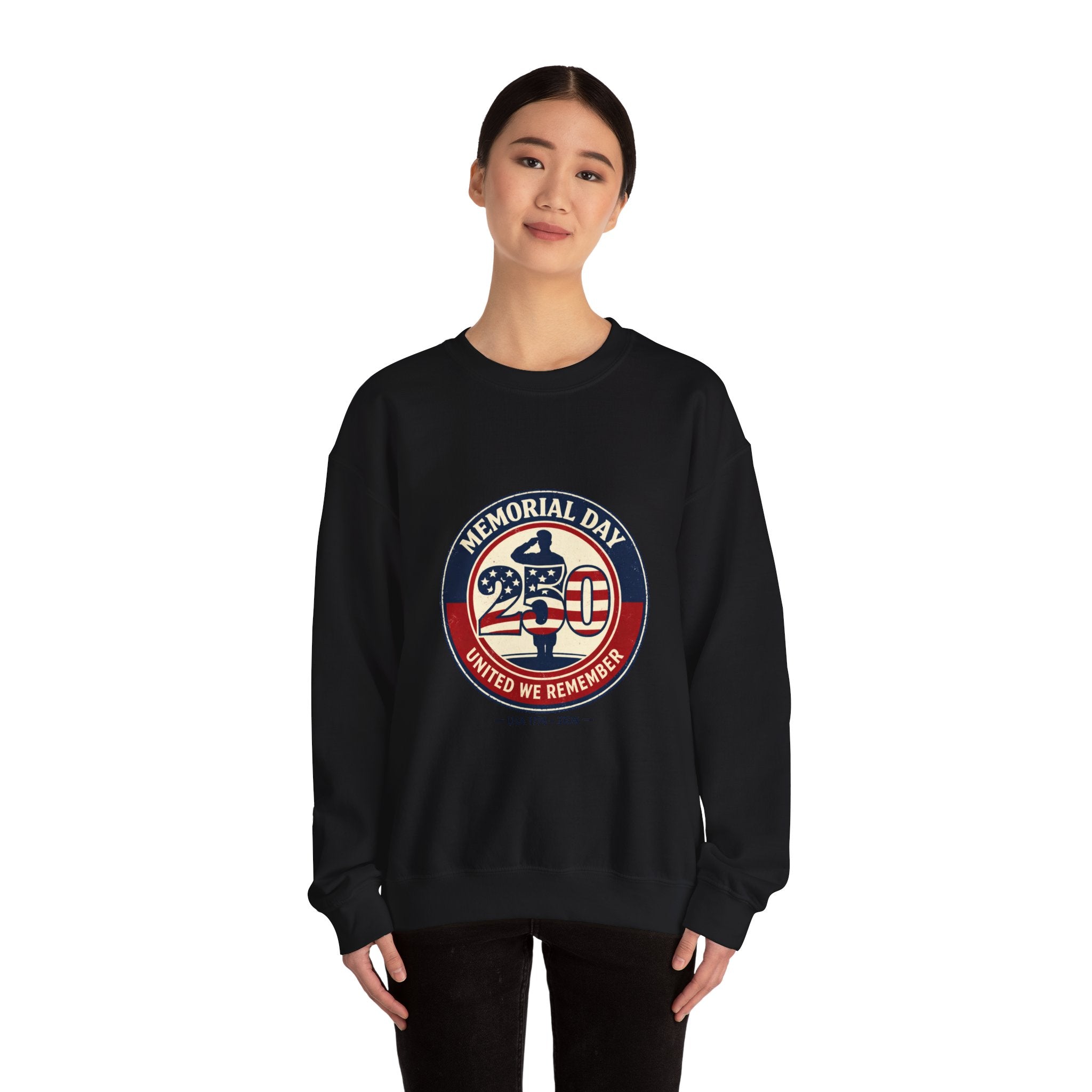 Memorial Day 250 Crewneck Sweatshirt | USA 250, 1776–2026, vintage distressed Americana