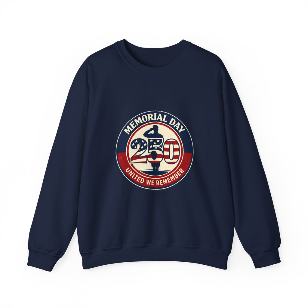 Memorial Day 250 Crewneck Sweatshirt | USA 250, 1776–2026, vintage distressed Americana
