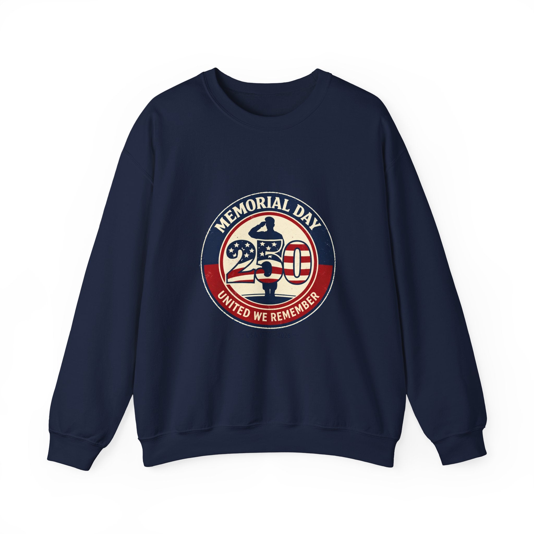 Memorial Day 250 Crewneck Sweatshirt | USA 250, 1776–2026, vintage distressed Americana