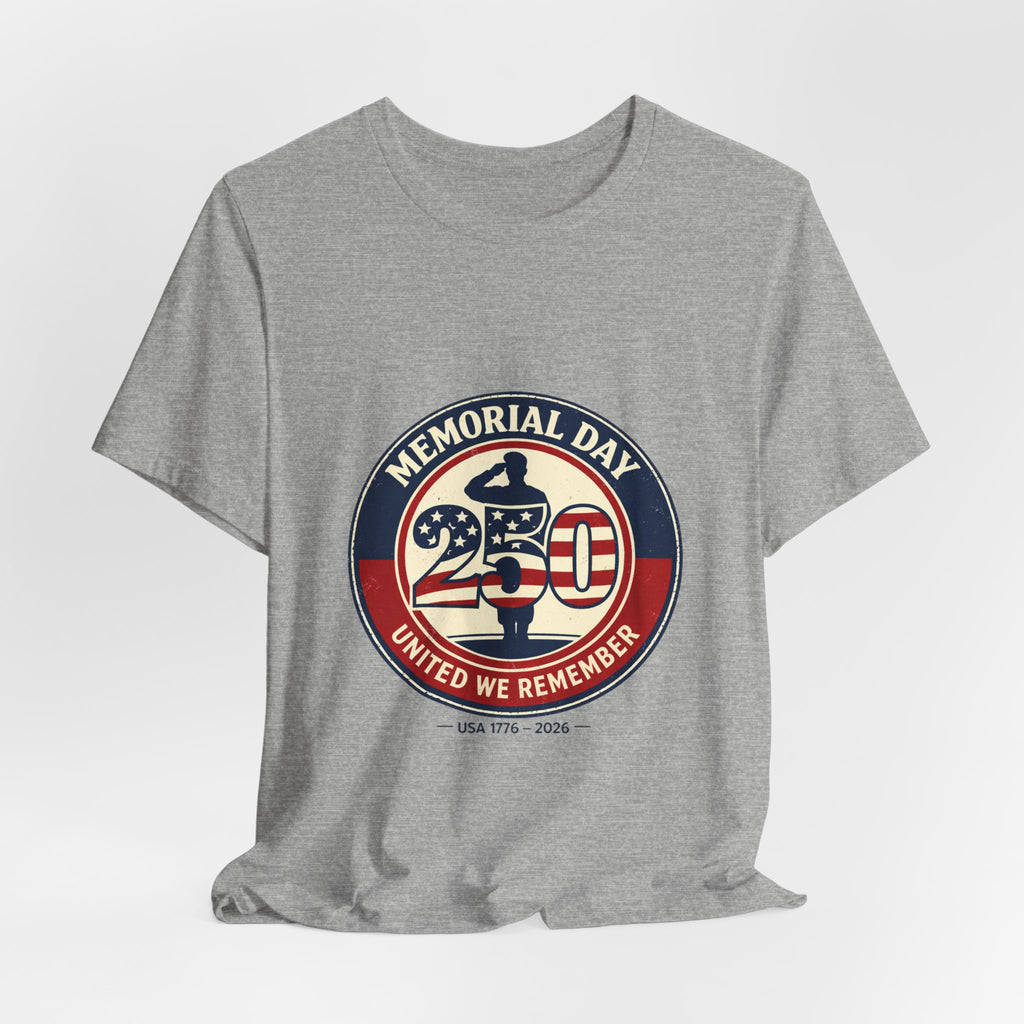 USA 250 Memorial Day Tee | 1776–2026 Vintage Distressed Patriotic