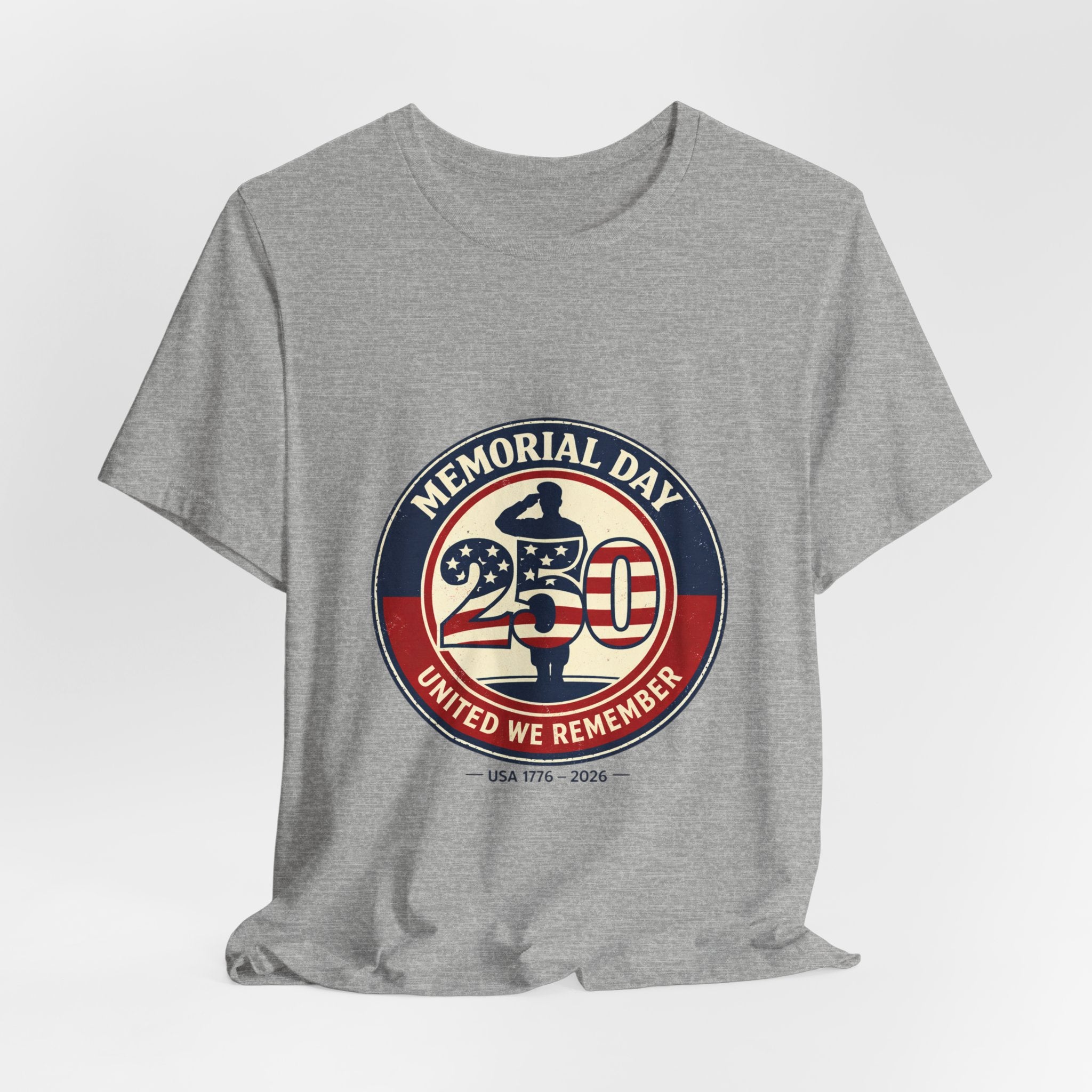 USA 250 Memorial Day Tee | 1776–2026 Vintage Distressed Patriotic