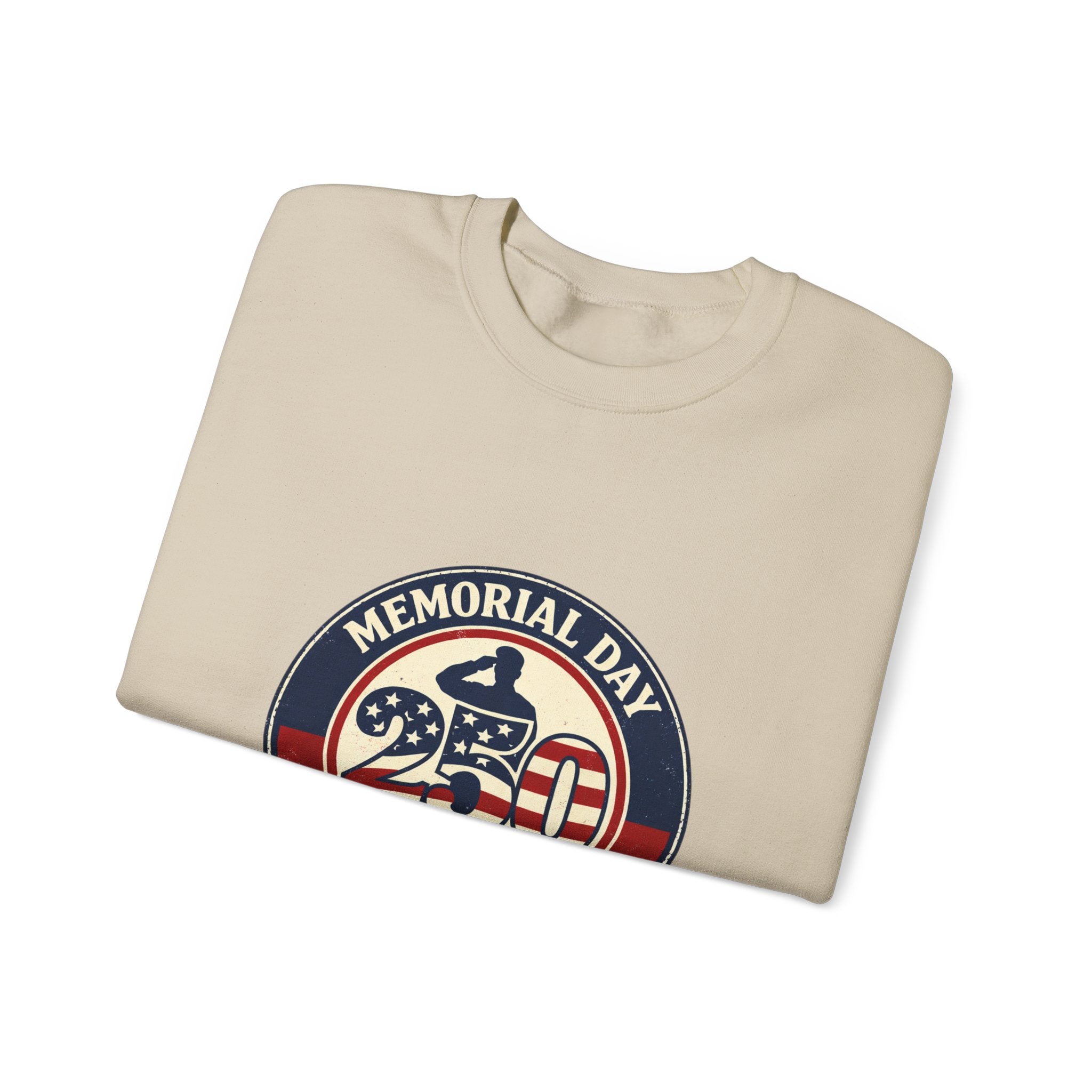 Memorial Day 250 Crewneck Sweatshirt | USA 250, 1776–2026, vintage distressed Americana