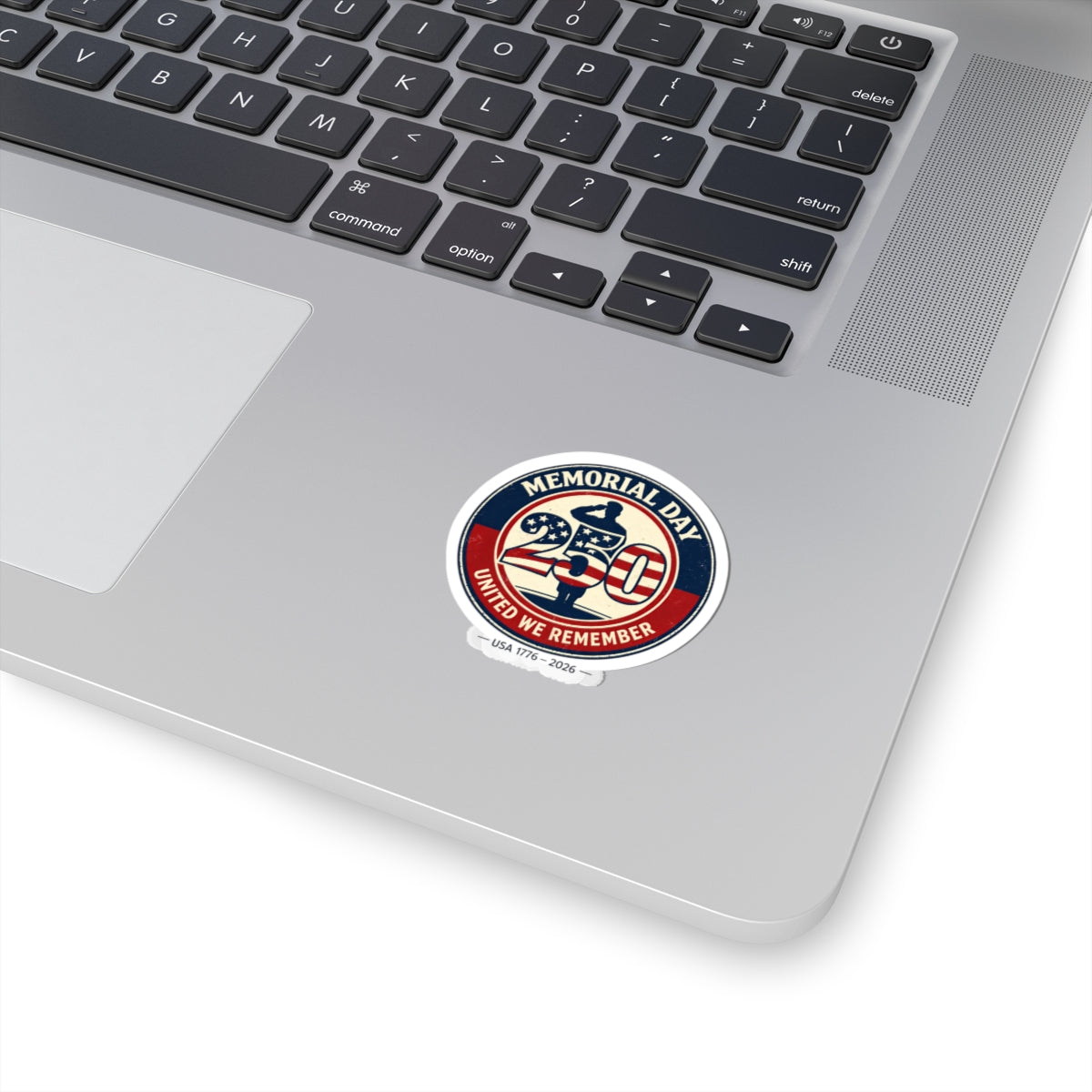 Memorial Day 250 Sticker | USA 1776–2026, vintage distressed red white blue