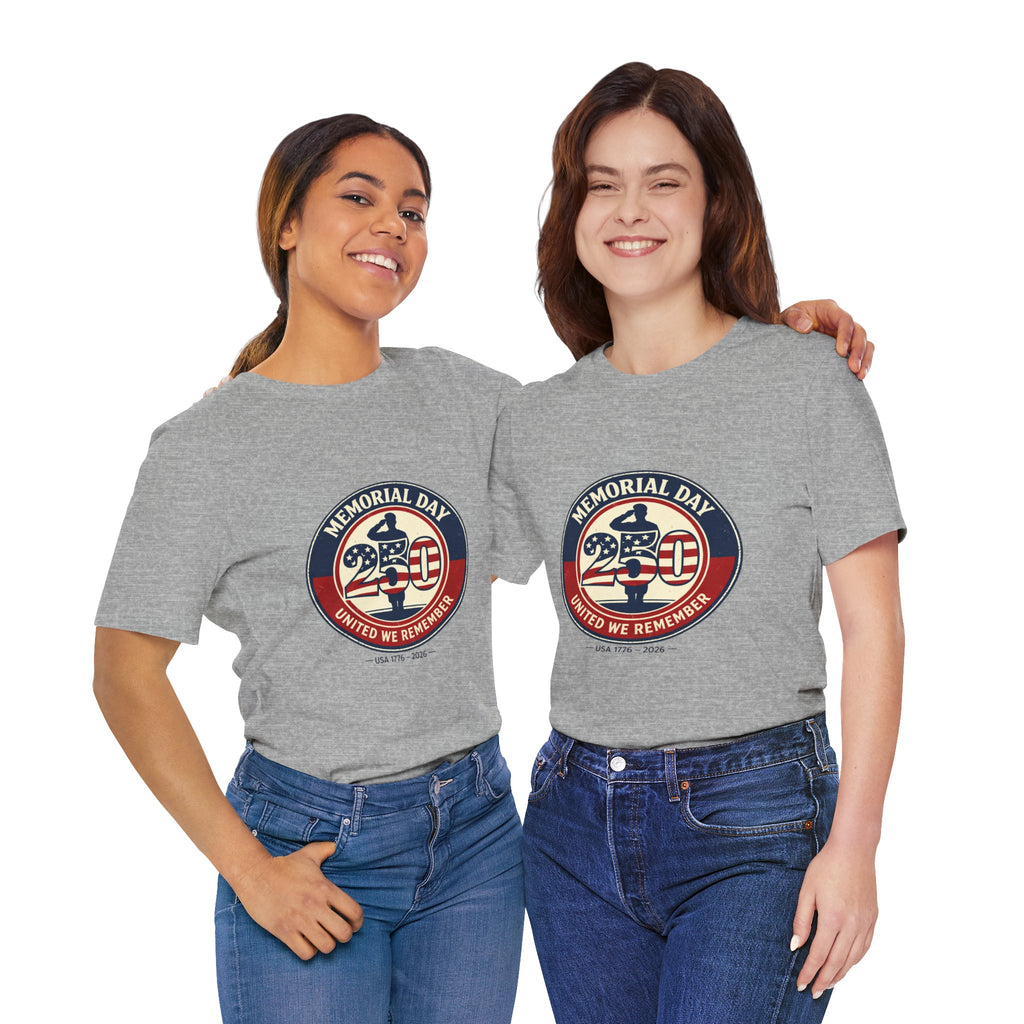 USA 250 Memorial Day Tee | 1776–2026 Vintage Distressed Patriotic